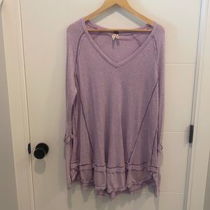 We The Free Lavender Long Sleeve Top